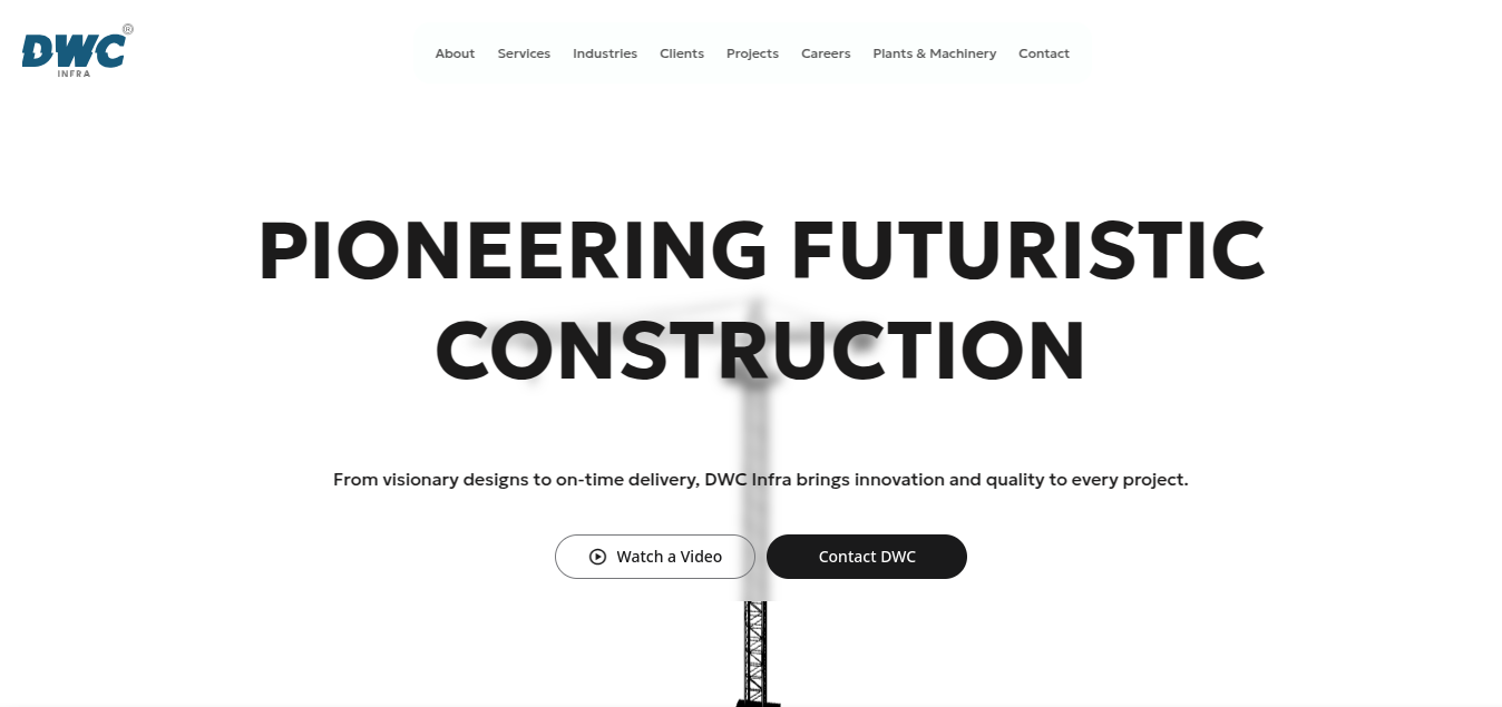 DWC Infra - Custom Web Development by GRV Codes DWC Infra — Construction website built by GRV Codes