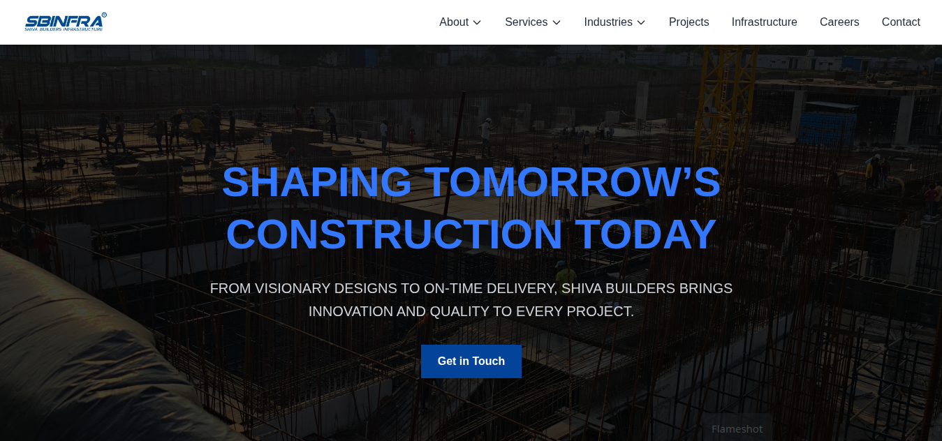 Shiva Builders - Custom Web Development by GRV Codes Shiva Builders — Construction website built by GRV Codes